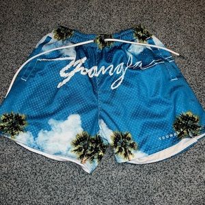 YoungLA Block Party Shorts Size Medium